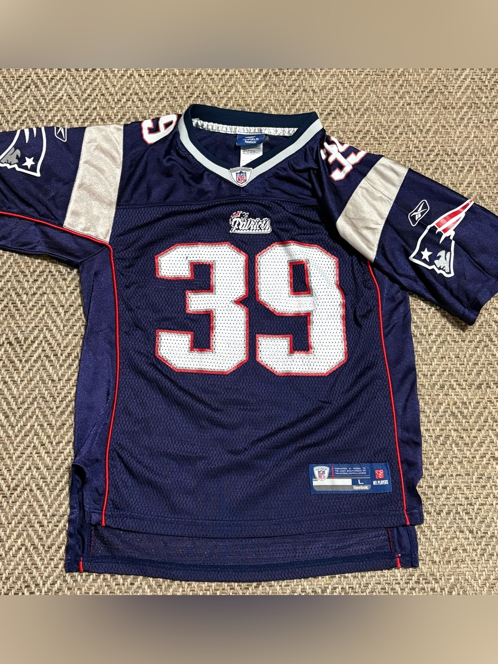 NFL New England Patriots Danny Woodhead Youth Jersey Size L 14-16 Blue